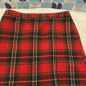 Ultra high waist wool skirt